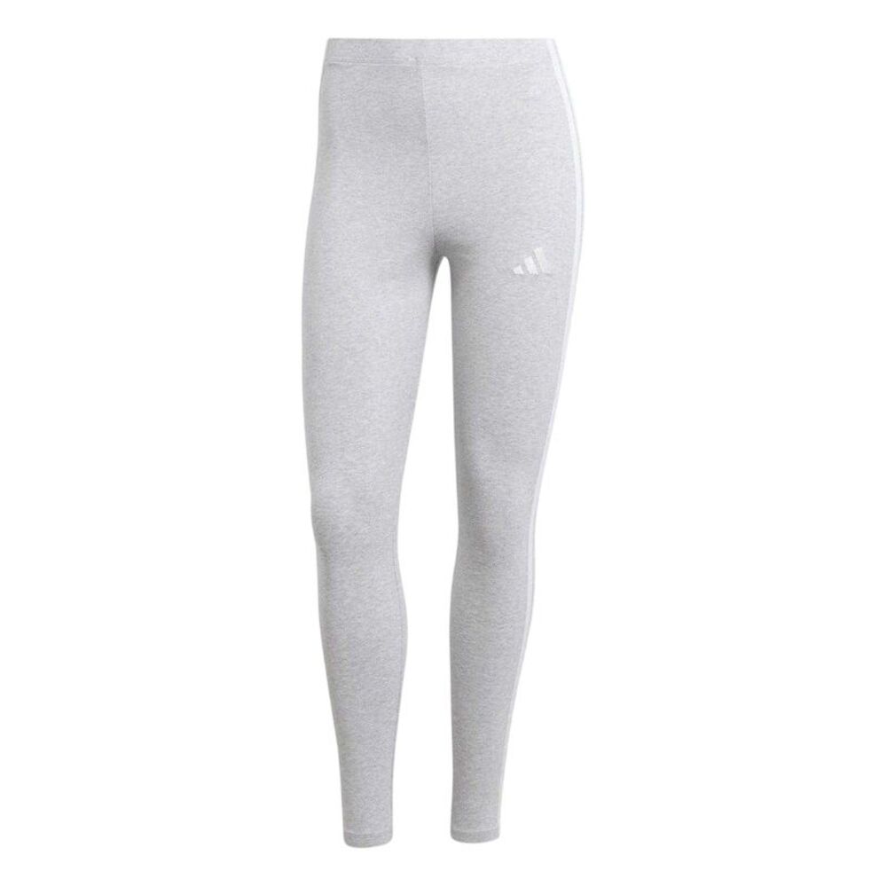 Adidas Womens/Ladies 3 Stripes Workout Leggings / Medium Grey
